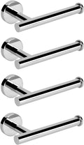 NearMoon Bathroom Toilet Paper Holder, Premium SUS304 Stainless Steel Rustproof Wall Mounted Toilet Roll Holder for Bathroom, Kitchen (4 Pack, Chrome Finish)