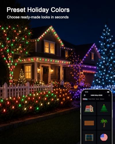 157FT 200LED Smart C9 Christmas Lights Outdoor, RGBW String Light for House