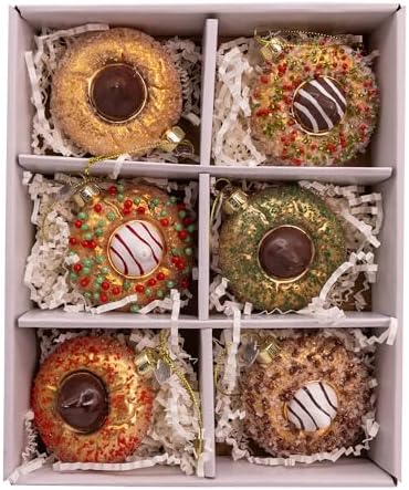 Kurt Adler 2.75-inch Noble Gems™ Glass Cookie Drop Ornaments