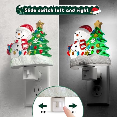 L LOHAS LED Christmas Night Lights Plug into Wall, 5000K Daylight