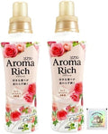 Soflan Fabric Clothing Softener Aroma Rich, Set of 2, Diana Scents, 16.2oz (480 ml)×2, Long-Lasting Fragrance, Made in Japan - Yummy-Yamaguchi Original Wipe Included (Diana)