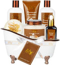 Coconut Vanilla Spa Gifts, 7Pcs Moisturizing Gift Set for Women & Men