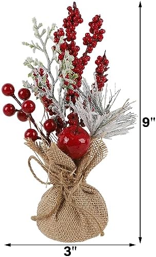 winemana 6 Pcs Mini Christmas Tree Table Decorations Holiday Centerpieces