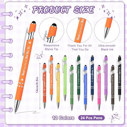 24 Set Employee Appreciation Gifts Bulk - 24 Coffee Cup Notepad+ 24 Ballpoint Pens+ 24 Drawstring Gift Bags + 24 Keychain, Bulk Gifts for School Office Christmas Teacher's Day Coworker Nurse Employee