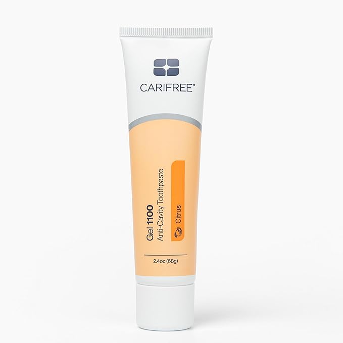 CariFree 1100 Fluoride Toothpaste with Nano Hydroxyapatite, Citrus, 2.4 oz | Anti-cavity pH neutralizing gel; enamel protection & remineralization; dentist recommended for kids & adults.