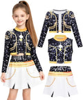 Golden Pop Performer Costume Kids Girls Halloween Costumes with Accessories