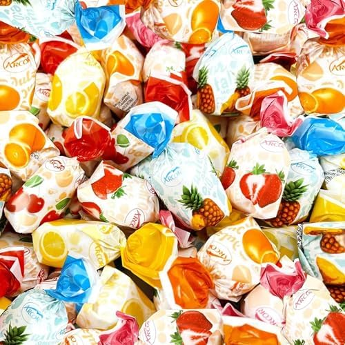 Fruit Filled Hard Candy Bon Bons, Strawberry Cherry Pineapple Lemon, 48 Oz
