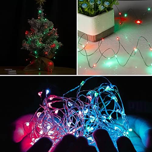 Brightown 12 Pack Christmas Red Green Fairy Lights Battery Operated
