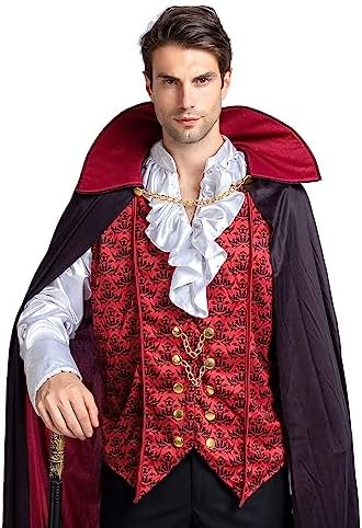 Spooktacular Creations Halloween Men Vampire Costume,Halloween Men's Vampire Cape, Dracula Costume Men