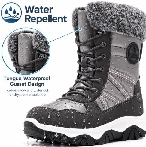 Women's Winter Snow Boots Warm Fur Water Resistant Non Slip Boot