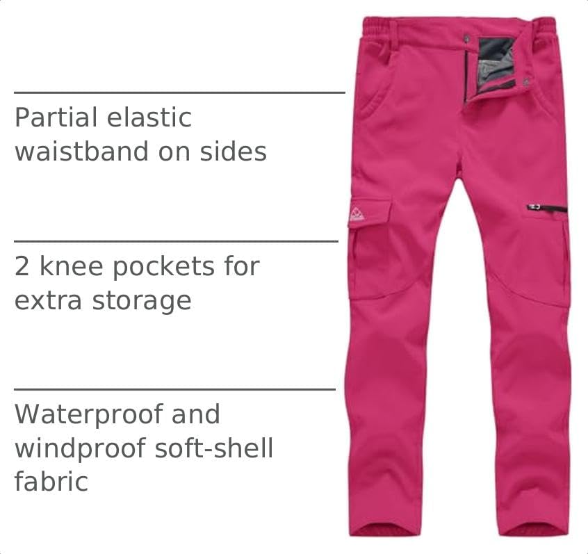Gopune Women's Waterproof Windproof Outdoor Hiking Snow Ski Insulated Pants