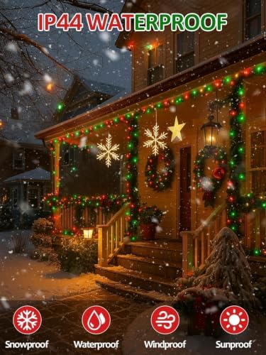 250 LED Linkable C6 Christmas Lights 82FT Christmas Lights Outdoor Decor
