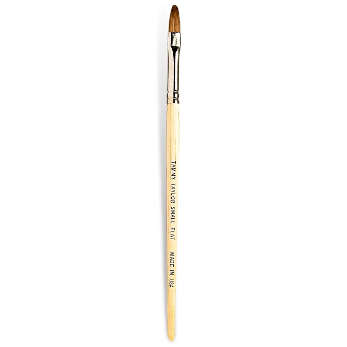 Tammy Taylor Kolinsky Brush | Real Sable, Professional Nail Brushes for Acrylic Application | Acrylic Powder Brush for Nail Art, Nail Liquid Application & a Professional Manicure | Small