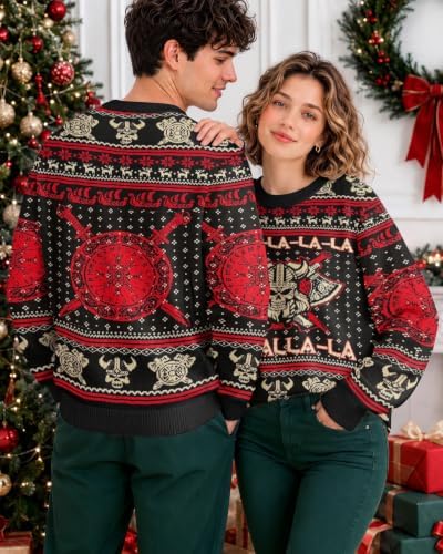 34HD Ugly Xmas Sweater–Funny Knit Christmas Sweater for Women & Men 2025, Long Sleeve Crewneck Holiday Pullover, Unisex Gift