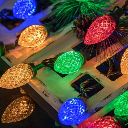 AWQ 200LED 146.9 FT C9 Christmas Lights Fairy String Lights Multicolor
