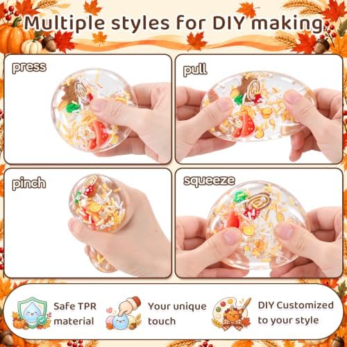 12 Set Thanksgiving DIY Stress Ball Making Kit Squeeze Craft Gift