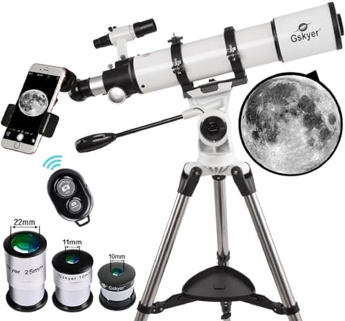 Gskyer Telescope 600x90mm AZ Astronomical Refractor Telescope for Adults