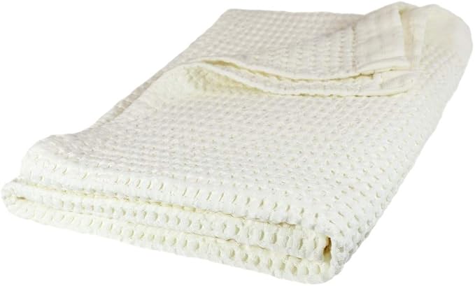 GILDEN TREE Waffle Bath Sheet Quick Dry Towel, Thin Luxury Bath Towels, Bath Sheets 40x80 Large Bath Towels, Modern Style (Cream)