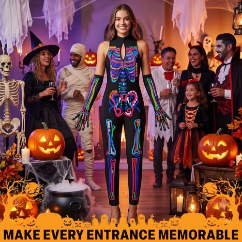 Get Trend Skeleton Halloween Costumes for Men and Women, Dress Up Outfit