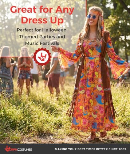 Morph Hippie Costume Women, 70s Outfits for Women, Halloween Costumes