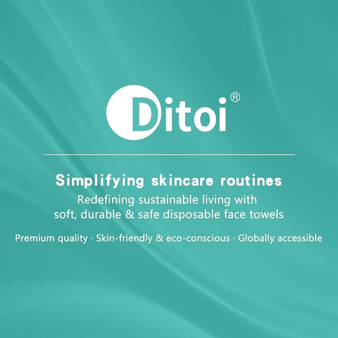 Ditoi Face Towels XXL, Ultra‑Soft Disposable Facial Towels | 10"×12" Thick Face Cloths for All Skin Types, Lint-free Dry Wipes for Skincare, Makeup Removal and Cleansing,150 Count