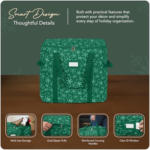 Covermates Treasurekeeper Storage Bag, Green Snowflake