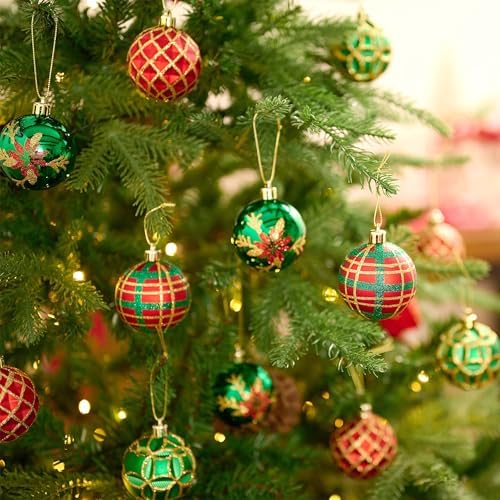 Valery Madelyn 16ct Christmas Tree Decorations Ball Ornaments 2.36 Inches
