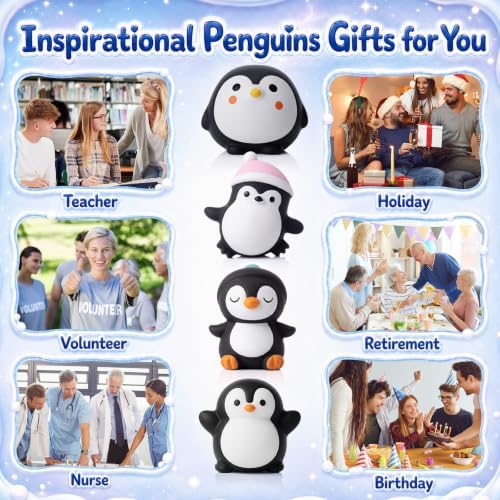 12 Sets Persistent Penguin Gifts Positive Party Favors with Boxes
