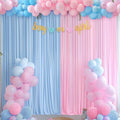 10x10 Pink Blue Backdrop Curtains for Gender Reveal Boy or Girl Parties Wrinkle Free Photo Curtains Backdrop Drapes Fabric Decoration for Birthday Party Baby Shower 5ft x 10ft,2 Panels