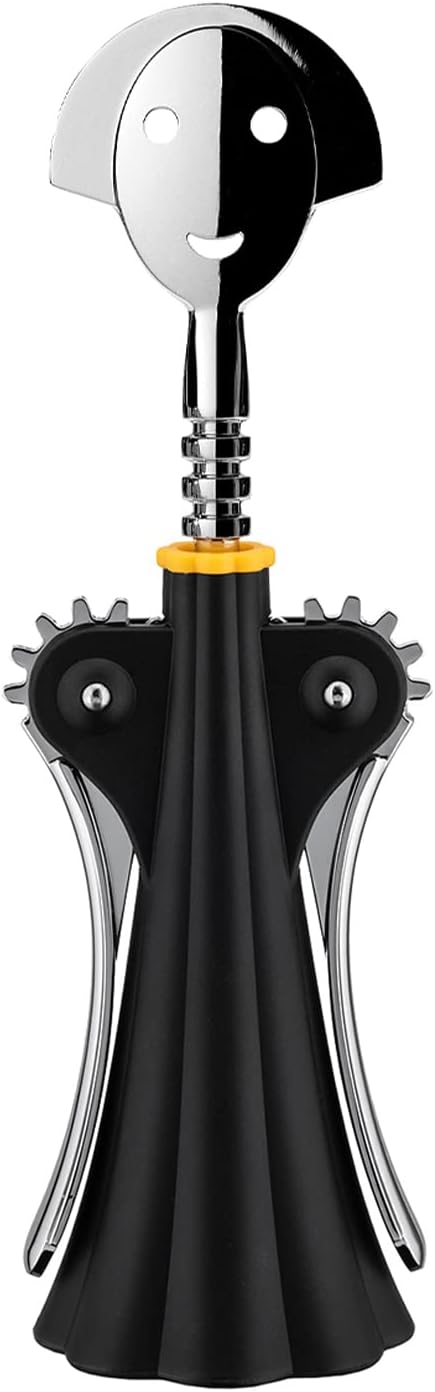Alessi AAM01 B Anna G. - Design Corkscrew, Thermoplastic Resin and Chrome Zamak, Black