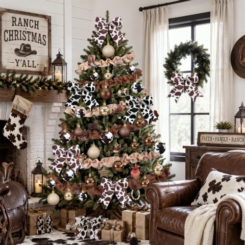 Leitee 109 Pcs Western Christmas Tree Decorations, Cowboy Ornament Set
