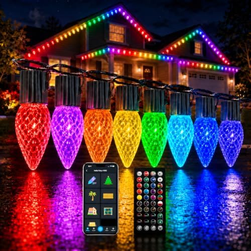 79FT 100LED Smart C9 Christmas Lights Outdoor, RGBW String Light for House