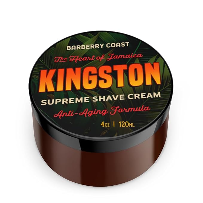 Kingston Shaving Cream for Men - Made with Shea Butter, White Tea & All Natural Ingredients - Full of Organic Soothers, Moisturizers & Anti-Oxidants