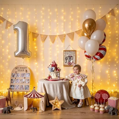 JMEXSUSS USB Plug in Curtain Lights 200 LED with 8 Modes, 6.5ftx6.5ft
