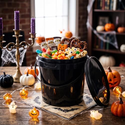 Funnymoom 20 Pack 24 oz Halloween Trick or Treat Candy Buckets for Parties