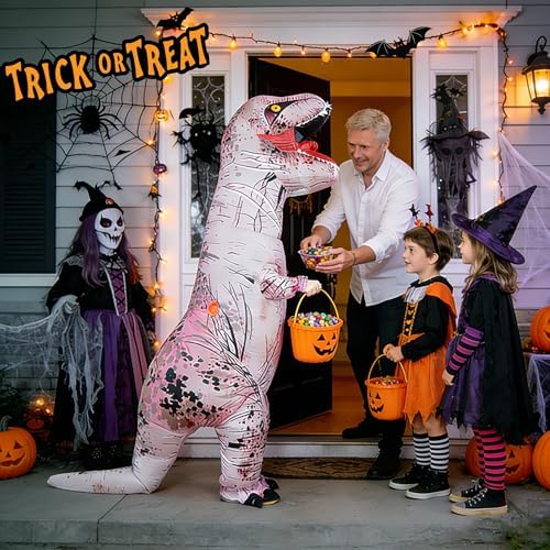 Funny Inflatable Dinosaur Costume for Adult and Kids,Blow Up Dinosaur Costume for Halloween Cosplay Party