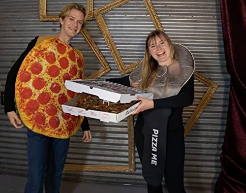 Rasta Imposta Halloween Couples Costume, Pepperoni Pizza & Pizza Cutter, Adult One Size, Unisex