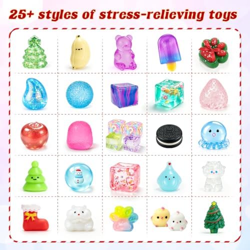 Squishy Advent Calendar 2026, 24 Day Countdown for Kid and Adult