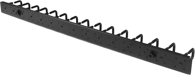StarTech 20U Vertical Server Rack Cable Manager, D-Ring, 2.8ft (CMVER20UD) | Network rack cord manager panel, D-ring hooks, 2.8ft (0.85m) wire organizer, Improves airflow and passive cooling, Steel