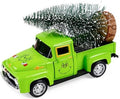 Christmas Green Truck Decor, Green Tree Truck Decorations for Home Indoor, Mini Cute Christmas Tree Tiered Tray Decor, Farmhouse Kitchen Tabletop Centerpiece Decorations