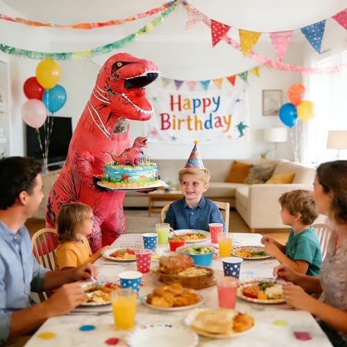 Funny Inflatable Dinosaur Costume for Adult and Kids,Blow Up Dinosaur Costume for Halloween Cosplay Party