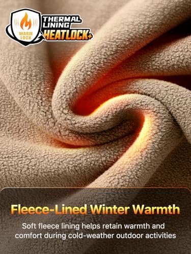 FREE SOLDIER Men's Fleece Lined Pants Softshell Snow Ski Pants
