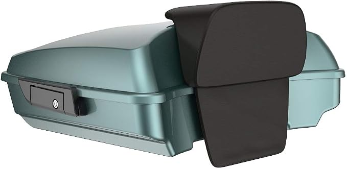 Advanblack Road Glide Tour Trunk Pack Silver Pine Razor Tour Trunk Pack Backrest Pad for '97-'25 Harley Touring Road King Street Glide Electra Glide CVO models