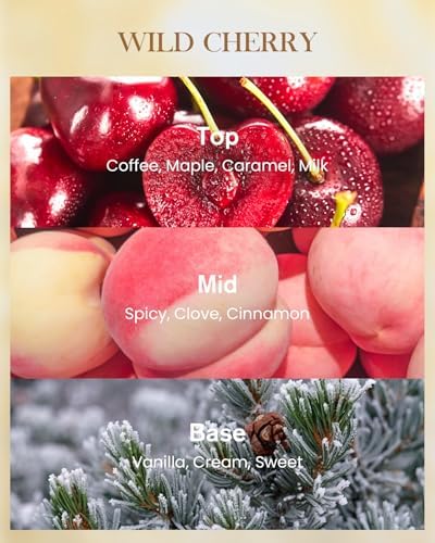 M&SENSE Wild Cherry Soy Candle, 14.1oz, Sweet Romance Gifts for Women