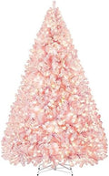Yaheetech 9ft Pre-Lit Pink Artificial Christmas Tree with 900 Lights