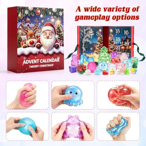 Squishy Advent Calendar 2026, 24 Day Countdown for Kid and Adult