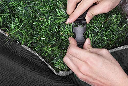 Christmas Tree Storage Bag, Fits Up to 9 foot Tall Xmas Holiday Trees 28" X 16" X 60" Extra Large Heavy Duty Xmas Box Container with Wheels (Black)