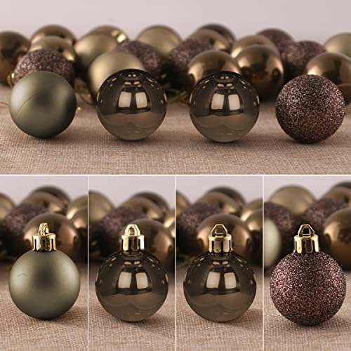 Vintage Copper 3.2" Large Christmas Balls - Christmas Tree Decoration Ornaments Shatterproof Hanging Balls for Birthday Halloween Holiday Wedding Decorations Set of 24pcs