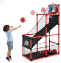 JOYIN Red Arcade Basketball Game Set, Indoor Basketball Hoop for Kids 3+ Years Old, Easy Set Up Sports Toy with 4 Balls, Gifts for Boys and Girls
