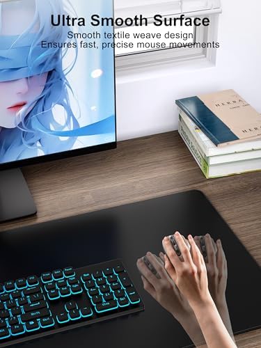 TopMade Wireless Charging Mouse Pad, 31.5"x15.75" XXL Large Desk Pad